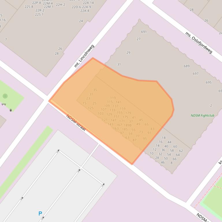 Kaart van postcodegebied 1033NA.