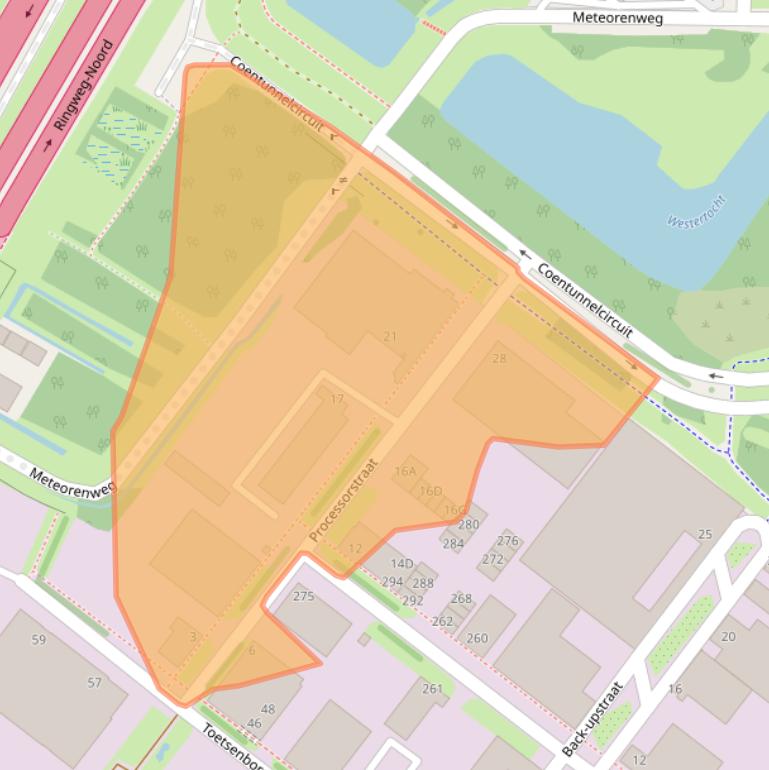 Kaart van postcodegebied 1033NZ.