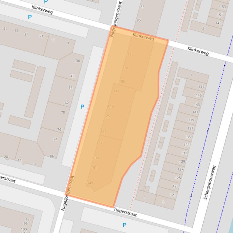 Kaart van postcodegebied 1033PC.
