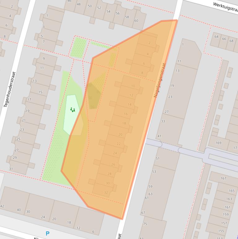 Kaart van postcodegebied 1033PD.