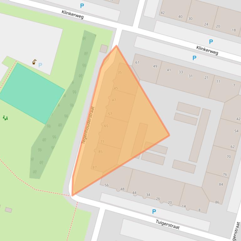 Kaart van postcodegebied 1033PS.