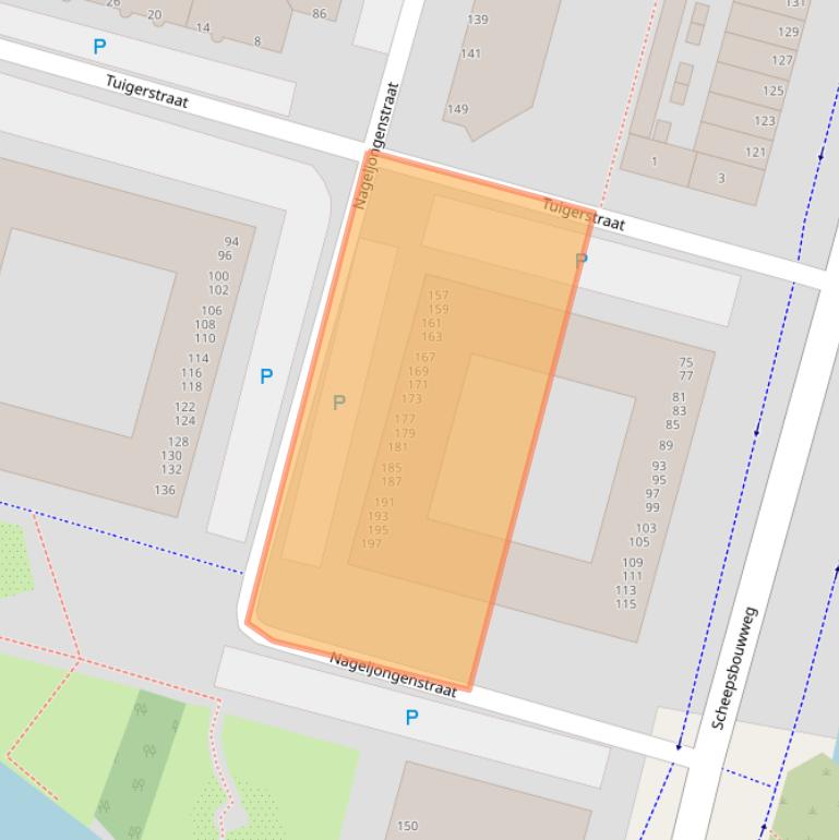 Kaart van postcodegebied 1033PV.