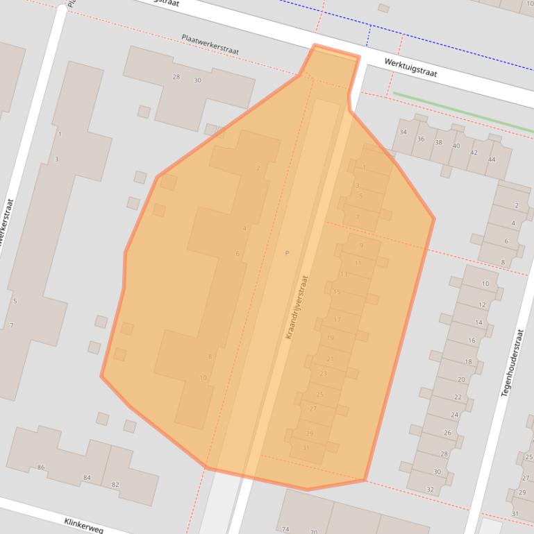 Kaart van postcodegebied 1033PW.