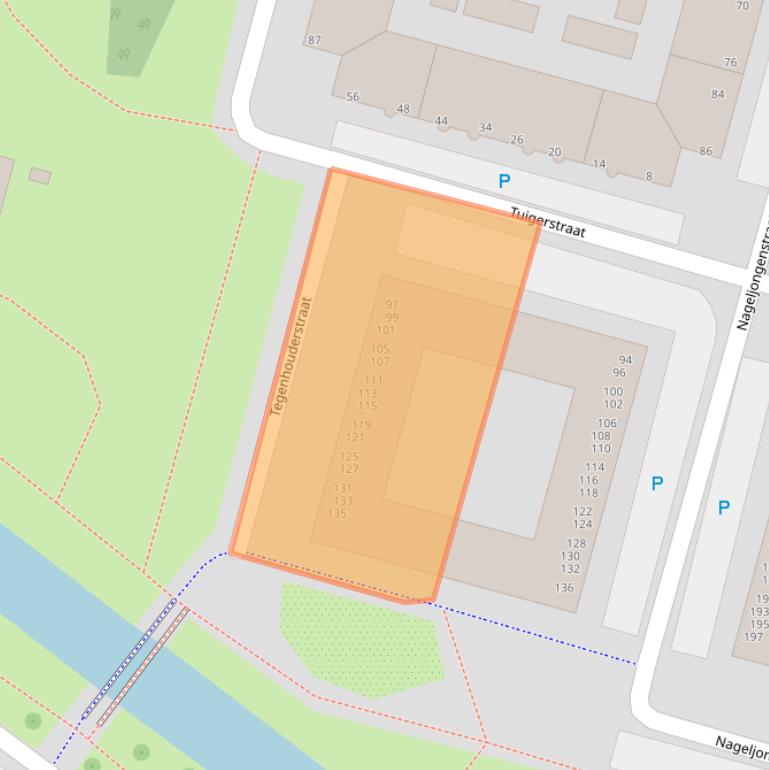 Kaart van postcodegebied 1033PX.