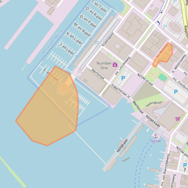 Kaart van postcodegebied 1033RA.