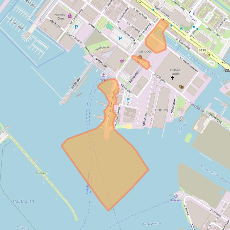 Kaart van postcodegebied 1033RC.