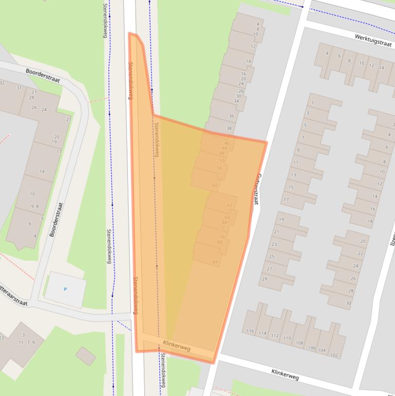 Kaart van postcodegebied 1033RN.