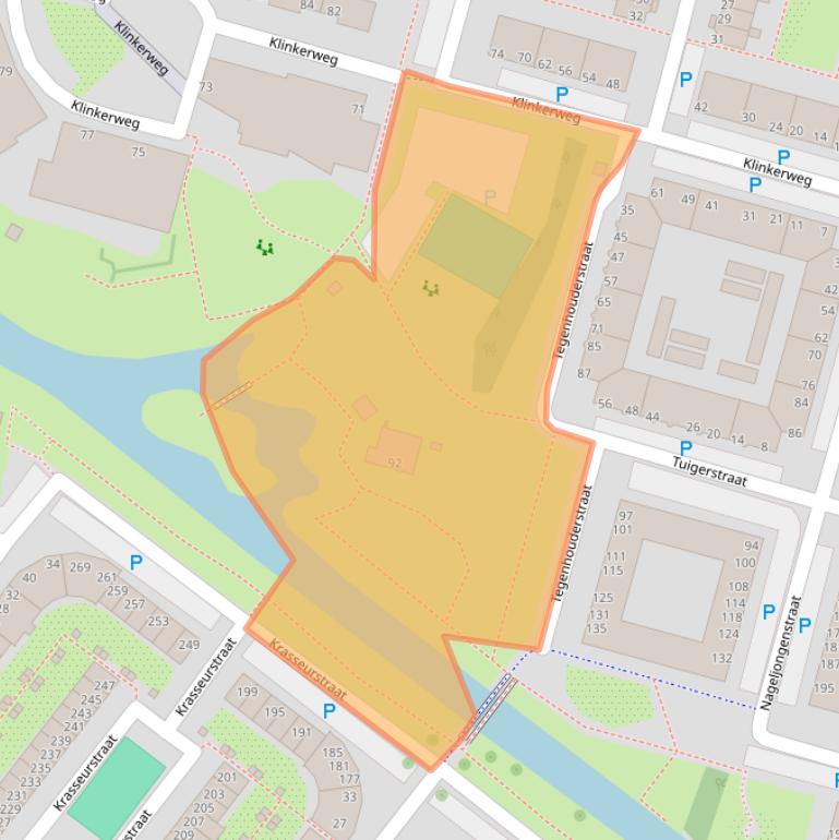 Kaart van postcodegebied 1033RS.