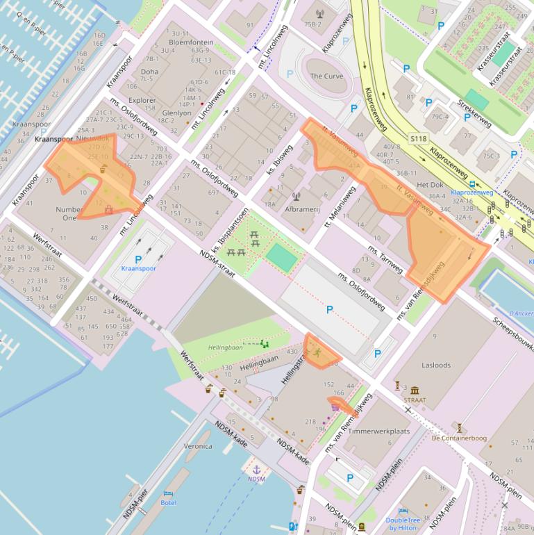 Kaart van postcodegebied 1033SB.