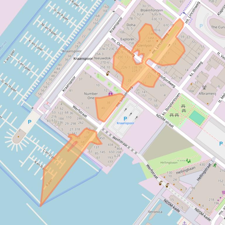 Kaart van postcodegebied 1033SN.