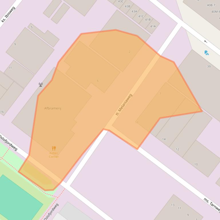 Kaart van postcodegebied 1033ST.