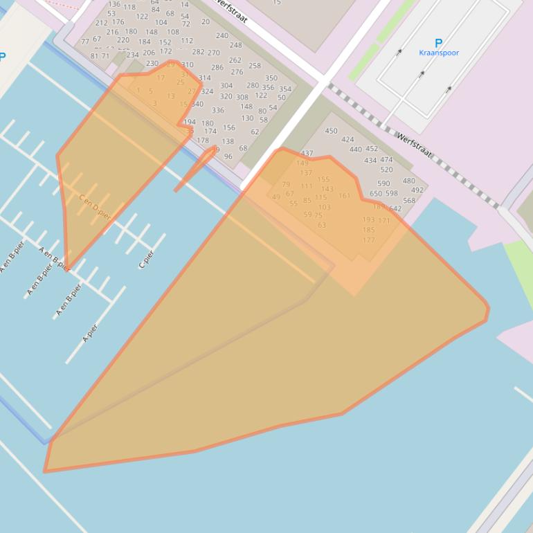 Kaart van postcodegebied 1033TA.