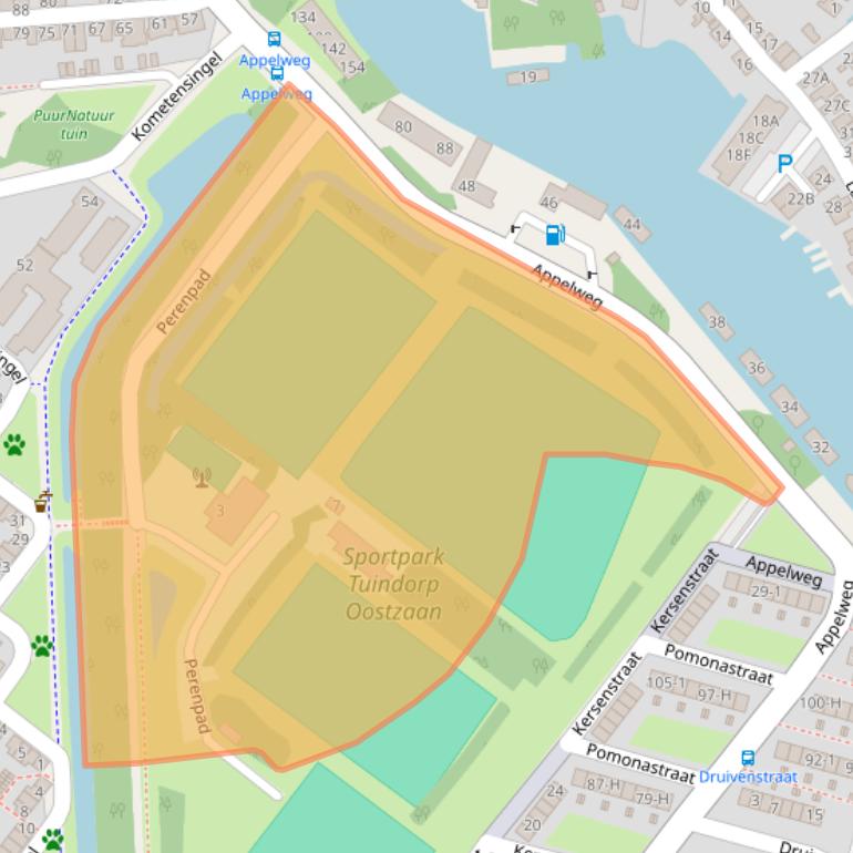 Kaart van postcodegebied 1033TB.