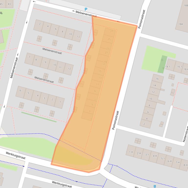 Kaart van postcodegebied 1033TC.