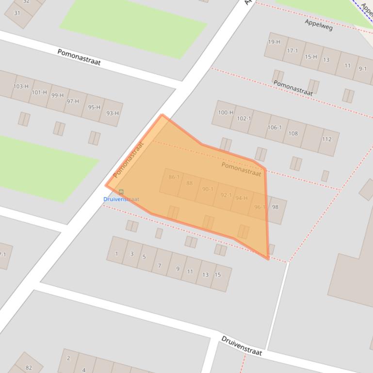 Kaart van postcodegebied 1033TK.