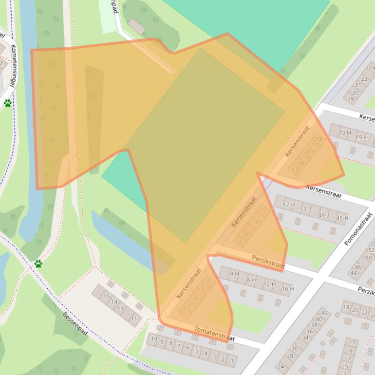 Kaart van postcodegebied 1033TX.