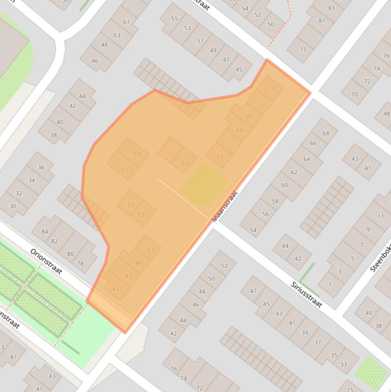 Kaart van postcodegebied 1033VB.