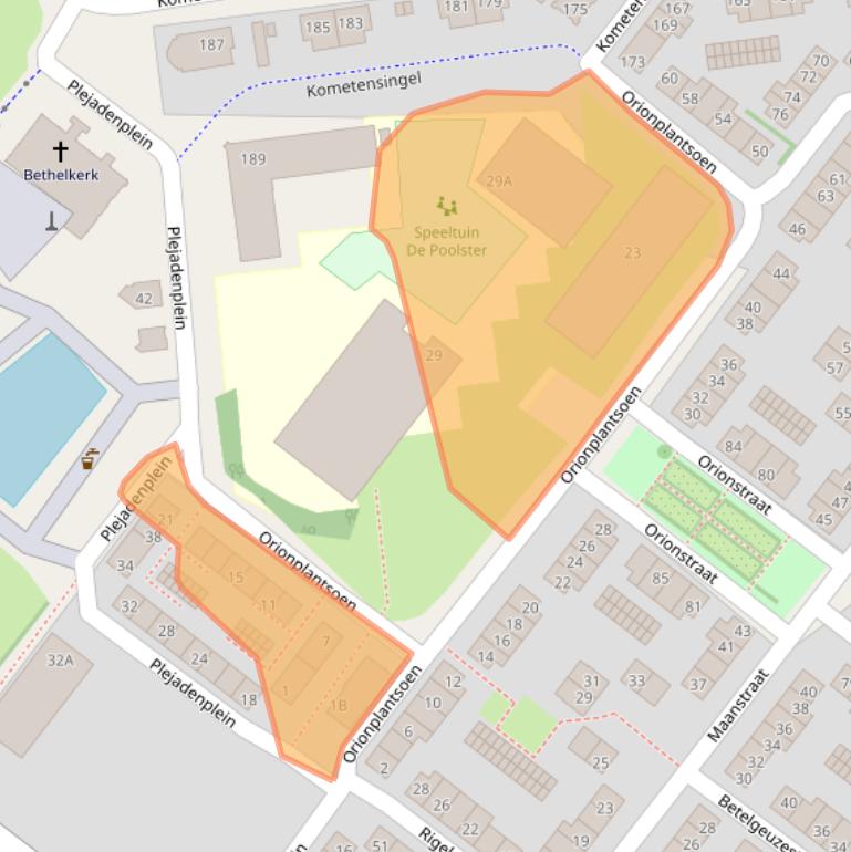 Kaart van postcodegebied 1033VG.