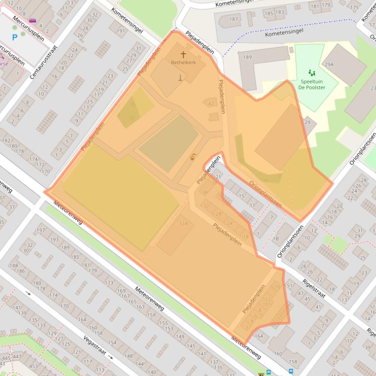 Kaart van postcodegebied 1033VL.