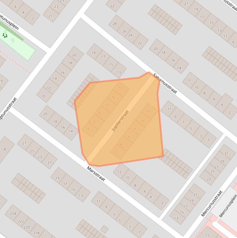 Kaart van postcodegebied 1033VR.