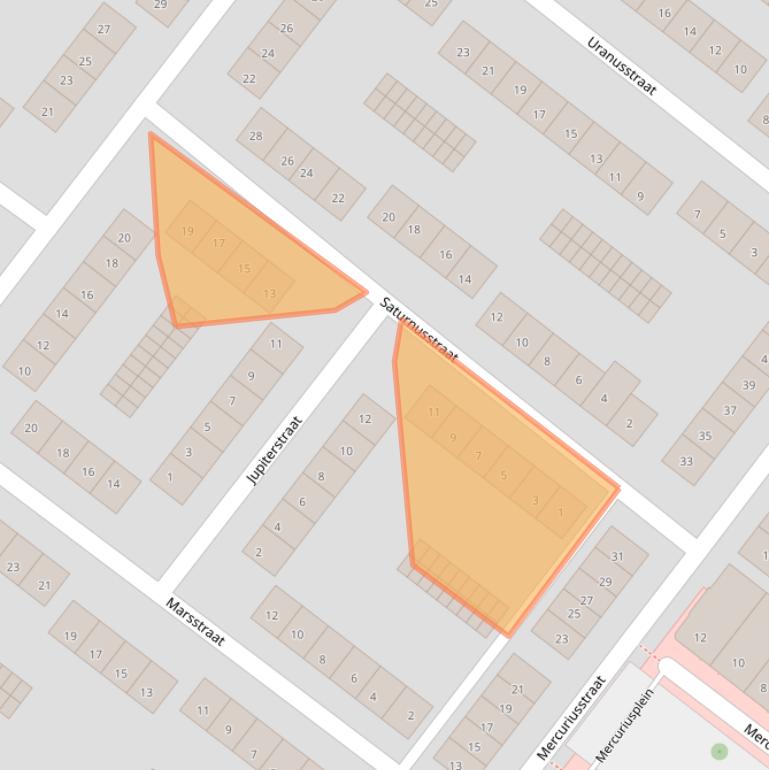 Kaart van postcodegebied 1033VS.