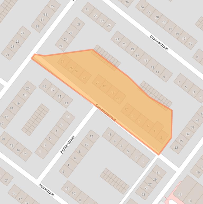 Kaart van postcodegebied 1033VT.