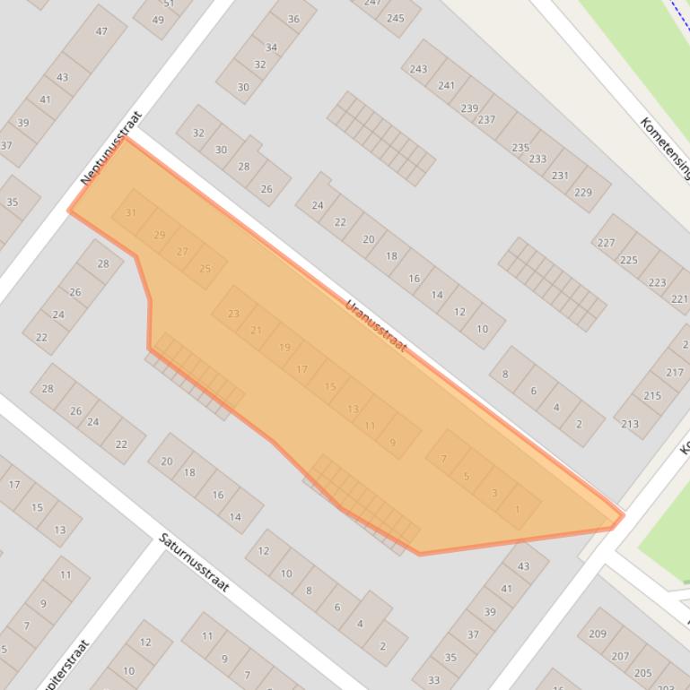 Kaart van postcodegebied 1033VV.