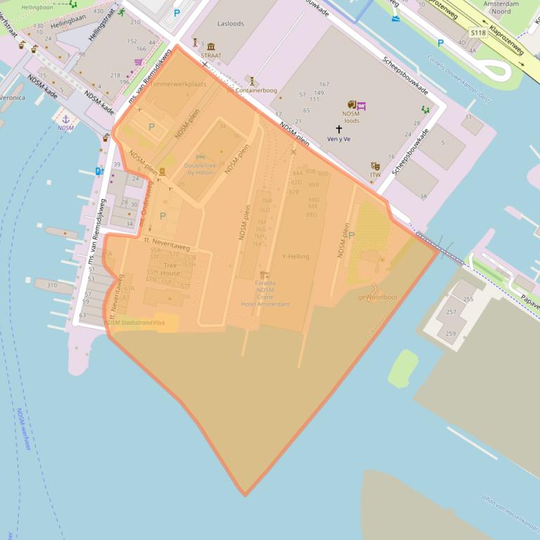 Kaart van postcodegebied 1033WB.