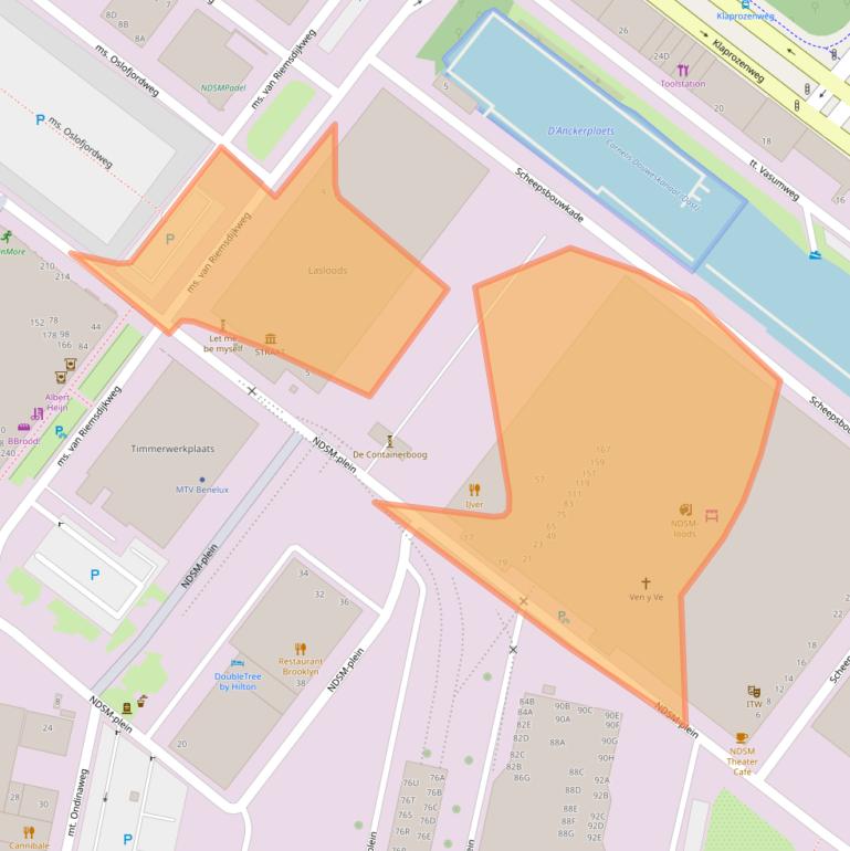 Kaart van postcodegebied 1033WC.