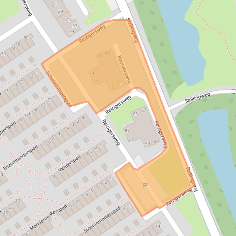 Kaart van postcodegebied 1033WD.