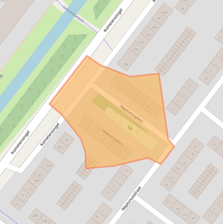 Kaart van postcodegebied 1033XB.