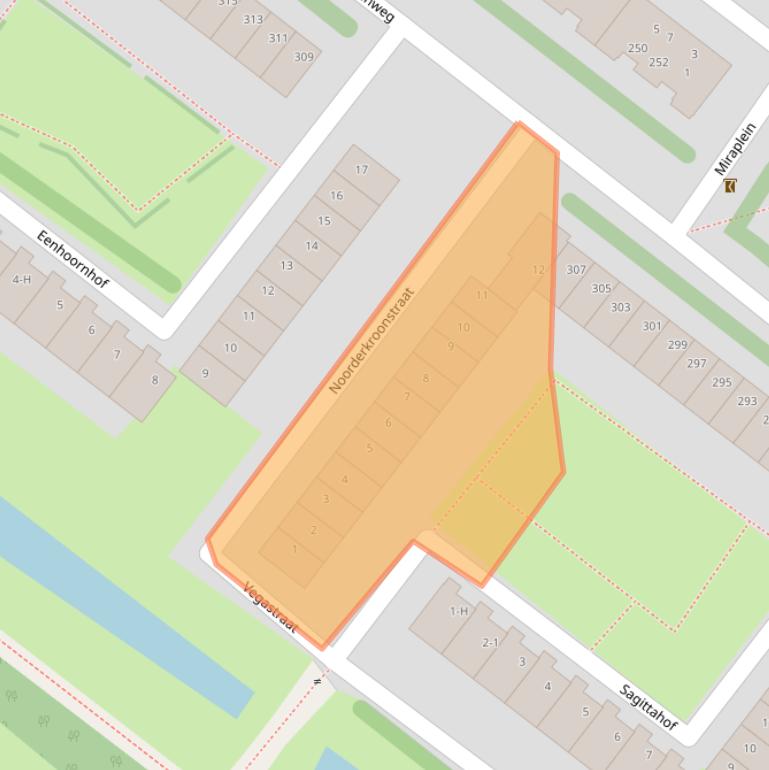 Kaart van postcodegebied 1033XD.