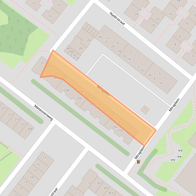 Kaart van postcodegebied 1033XH.