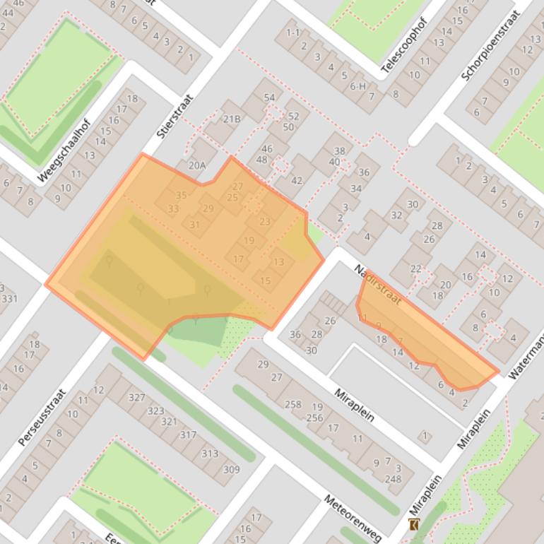 Kaart van postcodegebied 1033XK.