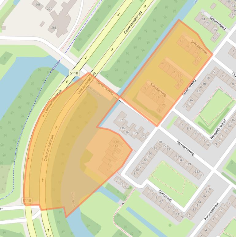 Kaart van postcodegebied 1033XV.