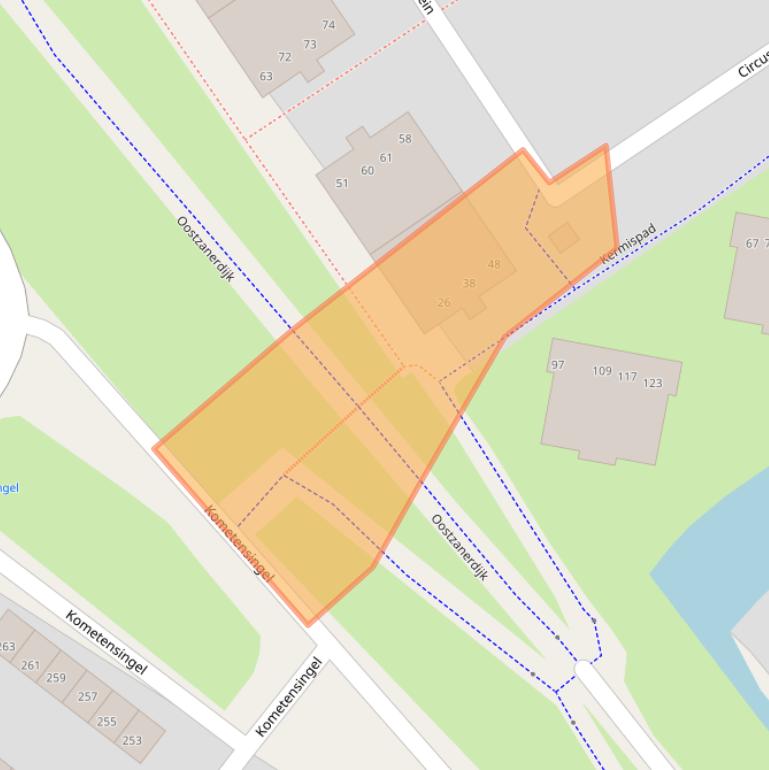 Kaart van postcodegebied 1033ZD.