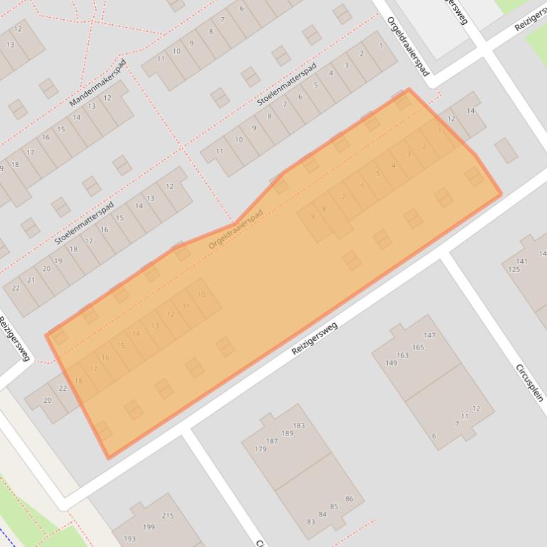 Kaart van postcodegebied 1033ZR.