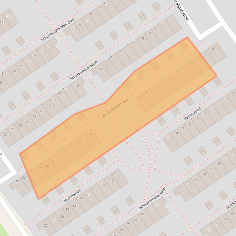 Kaart van postcodegebied 1033ZW.