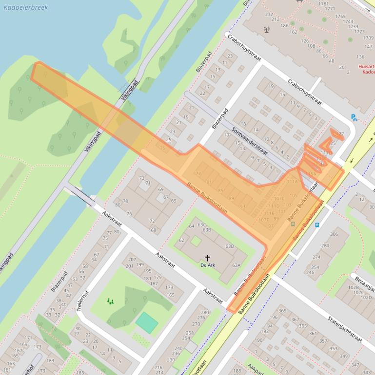 Kaart van postcodegebied 1034AB.