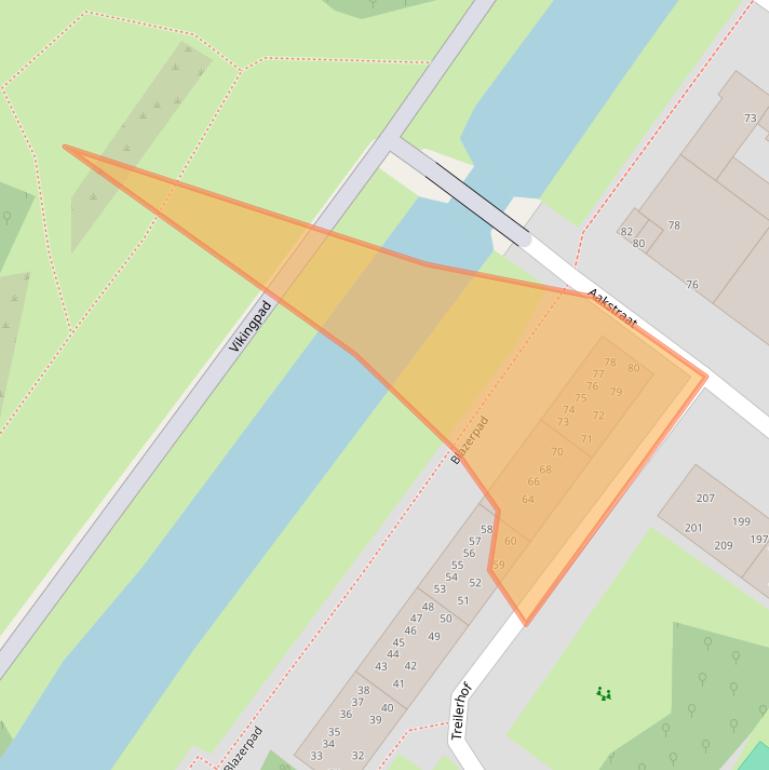 Kaart van postcodegebied 1034CC.