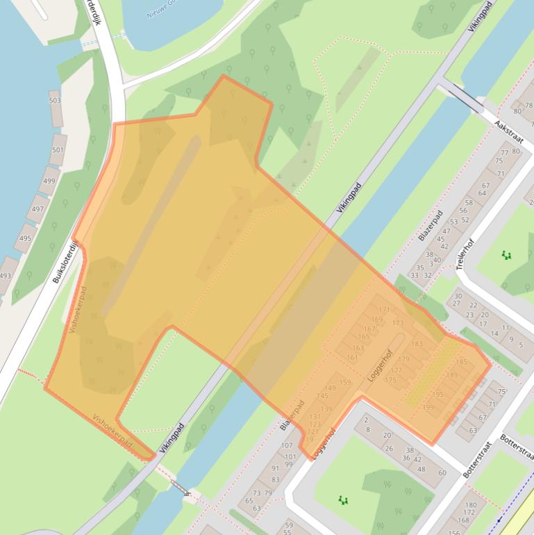 Kaart van postcodegebied 1034CG.