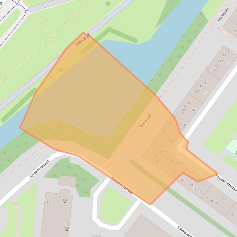 Kaart van postcodegebied 1034CL.