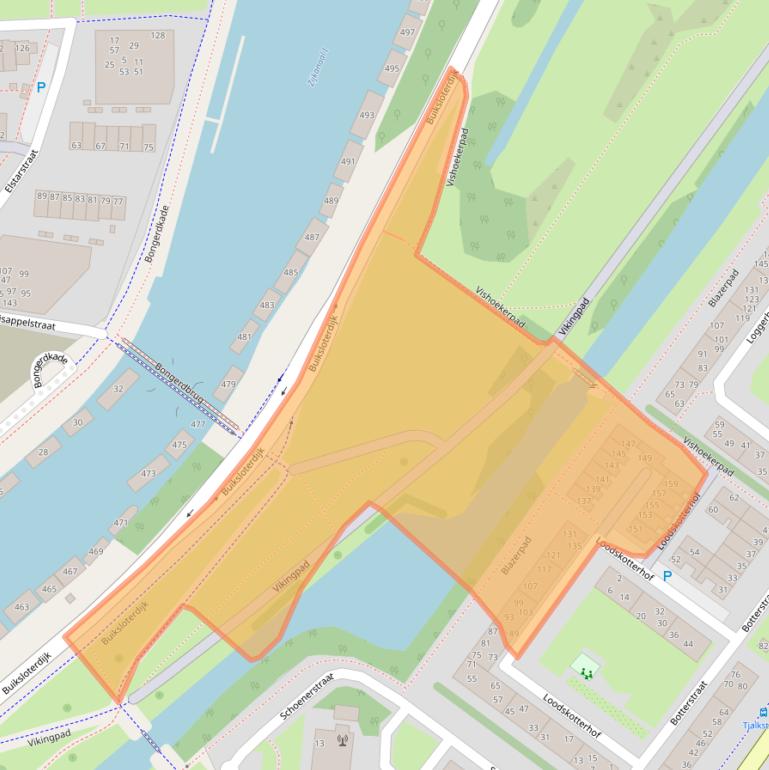 Kaart van postcodegebied 1034CM.