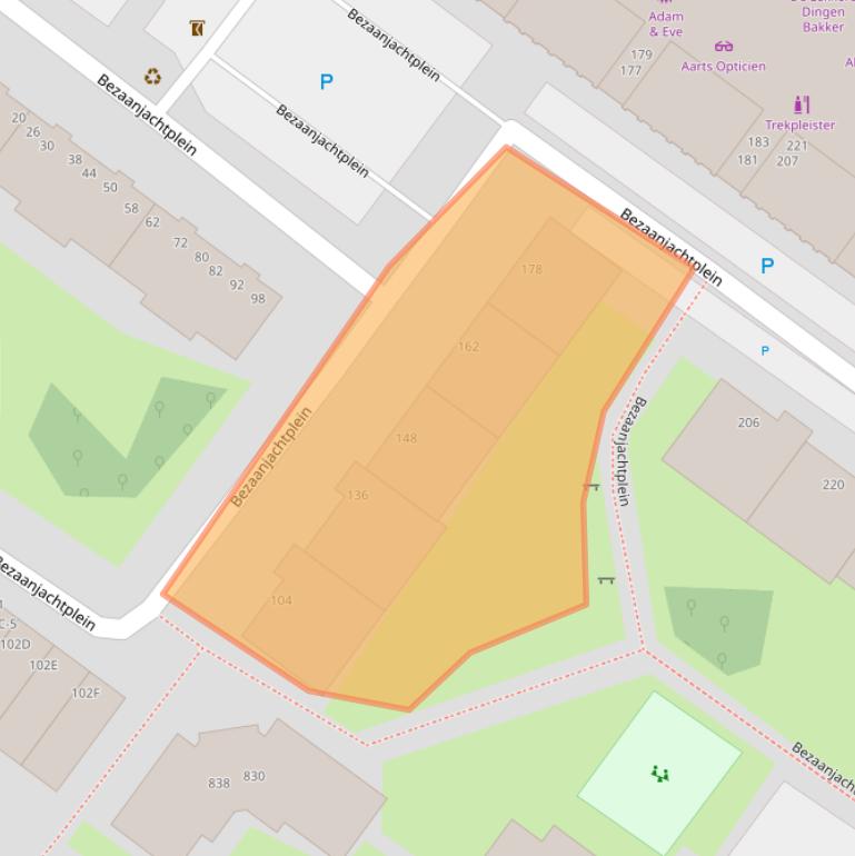 Kaart van postcodegebied 1034DB.