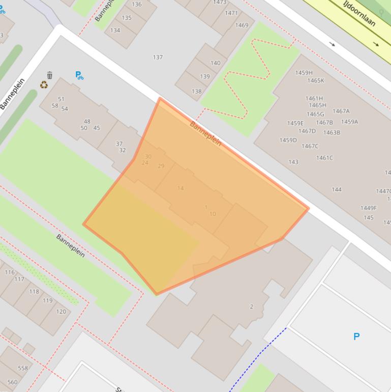 Kaart van postcodegebied 1034DK.