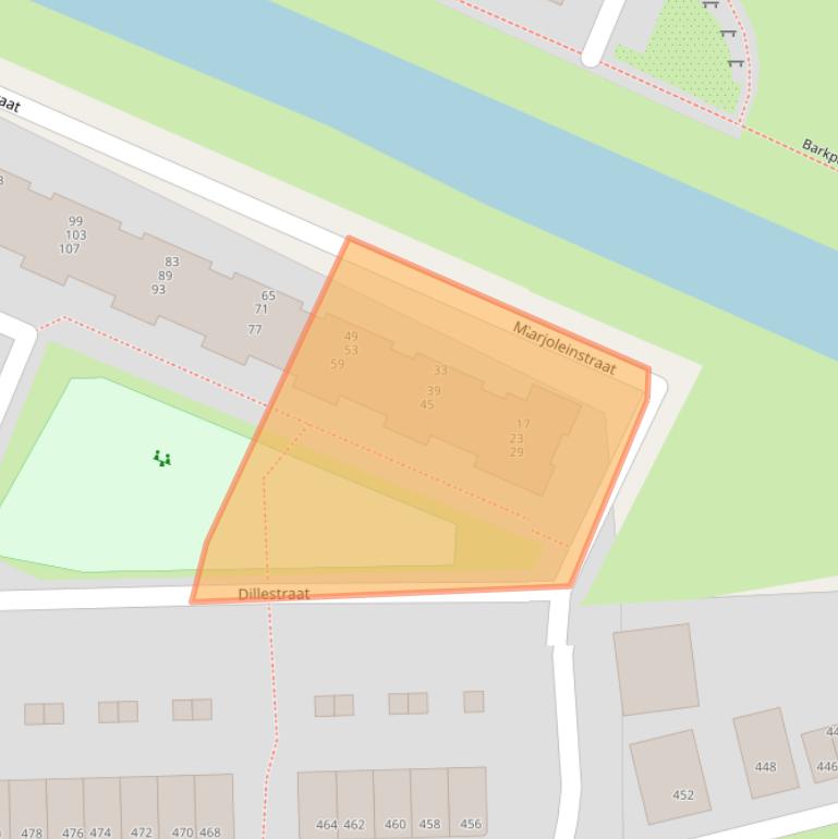 Kaart van postcodegebied 1034DR.