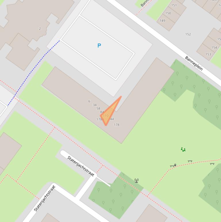 Kaart van postcodegebied 1034EG.