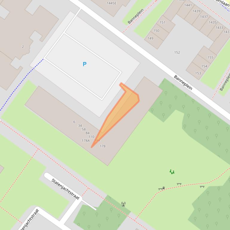 Kaart van postcodegebied 1034EH.