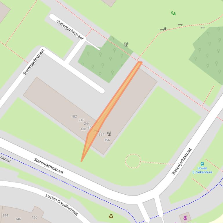 Kaart van postcodegebied 1034EN.