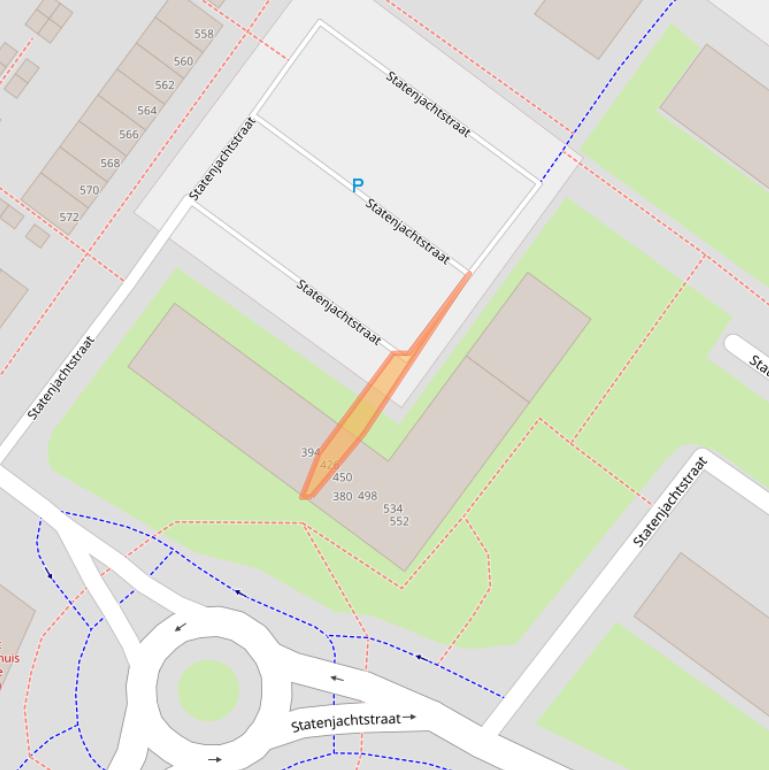 Kaart van postcodegebied 1034ET.